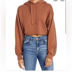 Frame Crop Easy Hoodie in Tawny